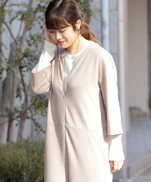 ITEMS URBANRESEARCH（アイテムズ アーバンリサーチ）の「フロントZIPワンマイルオールインワン（サロペット/オーバーオール・レディース・LIGHT GRAY/CHARCOAL/BEIGE・one）」の20枚目の写真
