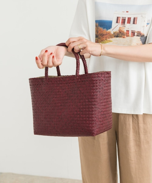 URBAN RESEARCH DOORS（アーバンリサーチドアーズ）の「カラーシーグラストートバッグ（トートバッグ・レディース・D.GRN/BURGUNDY・one）」の3枚目の写真