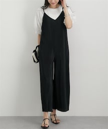 nissen | プリーツワイドサロペットパンツ(サロペット/オーバーオール)