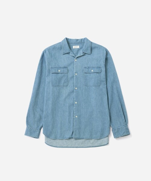 Saturdays NYC(サタデーズ ニューヨークシティ )の「Hanley LS Open Collar Shirt(シャツ/ブラウス・レディース・ネイビー/サックス・L/M/S/XL)」の13枚目の写真