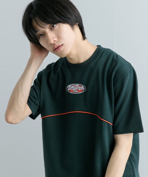 SENSE OF PLACE by URBAN RESEARCH(センスオブプレイスバイアーバンリサーチ)の「ブロックドデザインTシャツ(5分袖)(Tシャツ/カットソー・メンズ・BLK×WHT/GRN×ORG/BLU×YEL・M/L)」の17枚目の写真