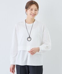 ブラウスレイヤード風プルオーバー
