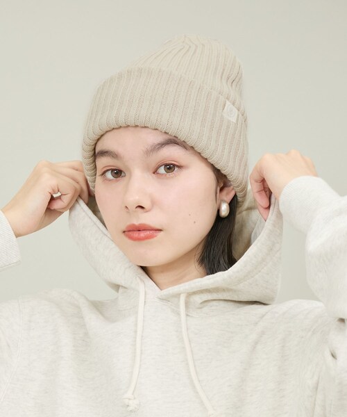 ROPE' PICNIC（ロペピクニック）の「リブニットワッチ（ニットキャップ/ビーニー・レディース・ブラック/ベージュ系/ライトグリーン・F）」の15枚目の写真