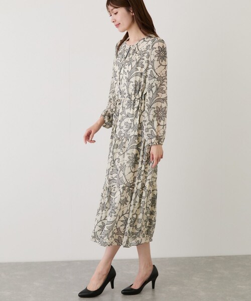 Jayro（ジャイロ）の「花柄長袖ワンピース（ワンピース・レディース・ブラック系/ホワイト系・F）」の20枚目の写真