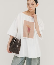 KBF | ピンタックフォトプリントTEE(Tシャツ/カットソー)