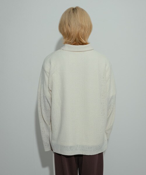 SENSE OF PLACE by URBAN RESEARCH（センスオブプレイスバイアーバンリサーチ）の「シアーペイズリーポロシャツ（ポロシャツ・メンズ・IVORY/CHARCOAL/BROWN・M/L）」の18枚目の写真