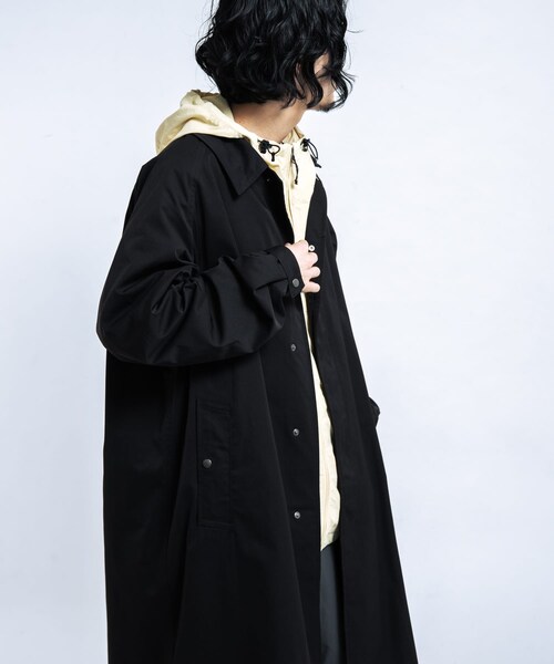 EKAL（エカル）の「SOLOTEXツイルトラベルコート（ステンカラーコート・メンズ・ネイビー/ブラック・M/L）」の21枚目の写真