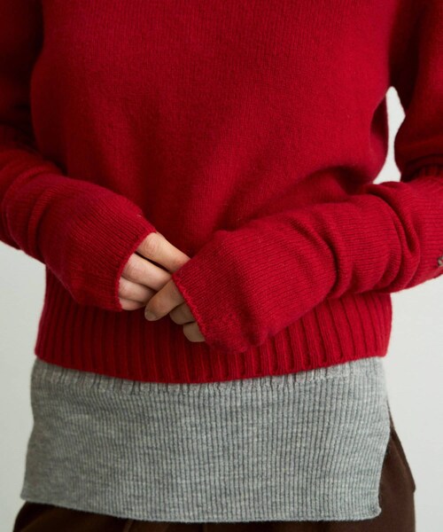 URBAN RESEARCH DOORS(アーバンリサーチドアーズ)の「unfil wool fingerless gloves(ベルト・レディース・l.gray/red/d.mocha・1)」の3枚目の写真