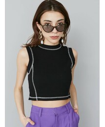 EVRIS | バイカラーステッチタンクトップ(Tシャツ/カットソー)