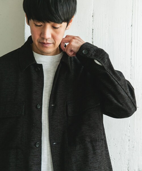 URBAN RESEARCH DOORS(アーバンリサーチドアーズ)の「モールシャツジャケット(テーラードジャケット・メンズ・OLIVE/CHARCOAL・M/L)」の10枚目の写真