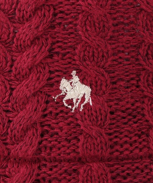 Jayro（ジャイロ）の「POLO BCSケーブルニットハット（ハット・レディース・チャコール/ホワイト系/ブルー/レッド・F）」の21枚目の写真