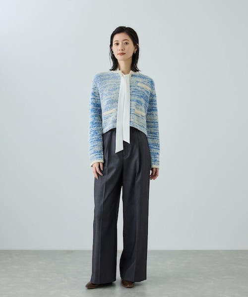 ROPE'（ロペ）の「トリアセツイル ワンタックイージーワイドパンツ(デニムライク)/イージーケア・セットアップ対応（スラックス・レディース・ブラック/ネイビー系・36/38/40）」の13枚目の写真