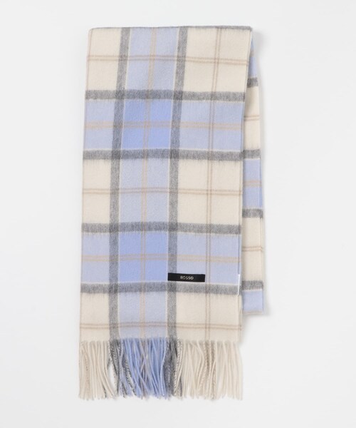 URBAN RESEARCH ROSSO（アーバンリサーチロッソ）の「カシミヤ混チェックストール（マフラー・レディース・OFF WHITE/GRAY/PINK・Free）」の5枚目の写真