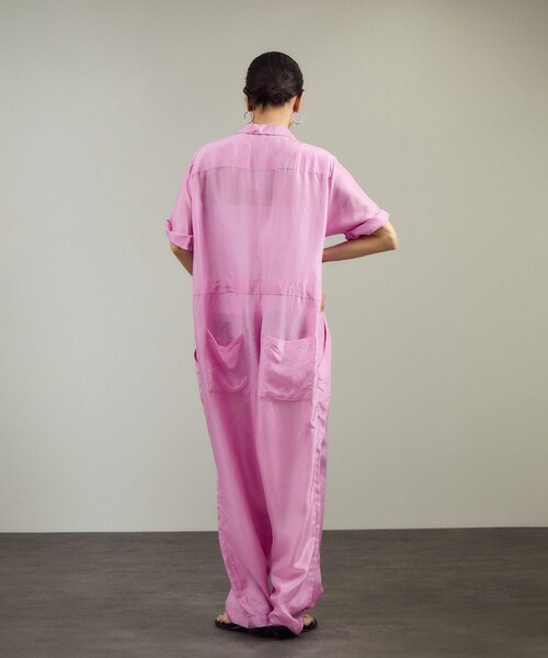 ADAM ET ROPE'（アダムエロペ）の「【WONDER FULL LIFE/ワンダーフルライフ】トラベラーズ2 オールインワン（つなぎ/オールインワン・レディース・ネイビー/ピンク・S）」の8枚目の写真