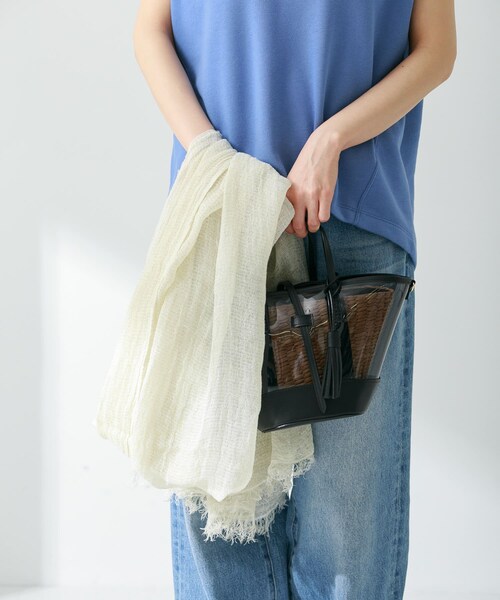 URBAN RESEARCH Sonny Label（アーバンリサーチサニーレーベル）の「イタリア製ラメストール（ストール/ショール・レディース・オフ/ミント/グレー・one）」の5枚目の写真