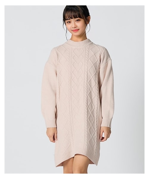 nissen（ニッセン）の「杢ニットワンピース（女の子）（ニット