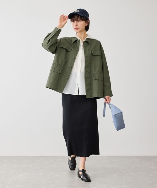 ROPE' PICNIC（ロペピクニック）の「ミリタリーブルゾン（ブルゾン・レディース・オフホワイト/カーキ・F）」の17枚目の写真