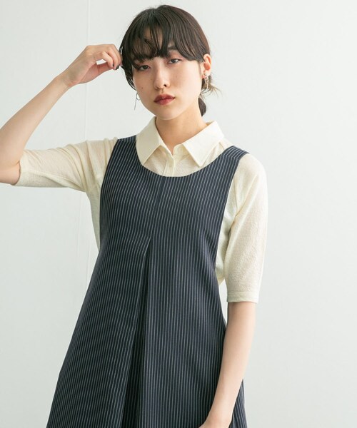 KBF(ケイビーエフ)の「ジャガードポロカーディガン(カーディガン/ボレロ・レディース・CHARCOAL/IVORY/BLUE・one)」の12枚目の写真