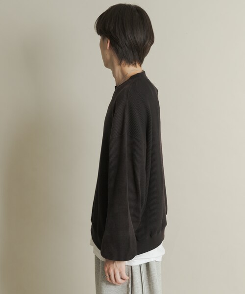 SENSE OF PLACE by URBAN RESEARCH(センスオブプレイスバイアーバンリサーチ)の「フェードワッフルバルーンスウェット(スウェット・メンズ・BLACK/BROWN/BLUE・M/L)」の14枚目の写真