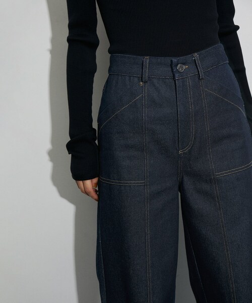 ADAM ET ROPE'(アダムエロペ)の「【公式サイト限定】【OperaSPORT】DALLAS JEANS(デニムパンツ・レディース・ネイビー・XS/S)」の7枚目の写真