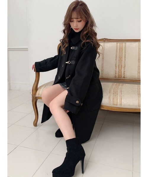 RESEXXY（リゼクシー）の「ダッフルコート（ダッフルコート・レディース・ブラック/ベージュ/ミックス・F）」の2枚目の写真