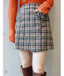 MURUA | ツイードラップミニスカート【セットアップ着用可】(スカート)