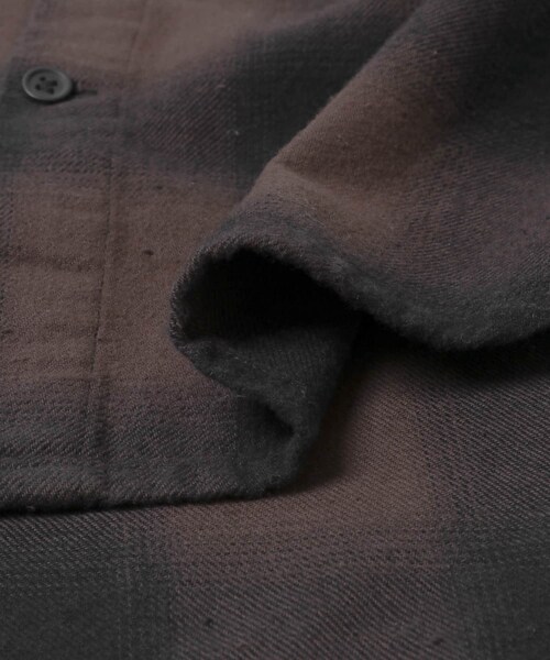 EKAL（エカル）の「製品染オンブレーチェックシャツ（シャツ/ブラウス・レディース・グレージュ/ブラウン・one）」の15枚目の写真