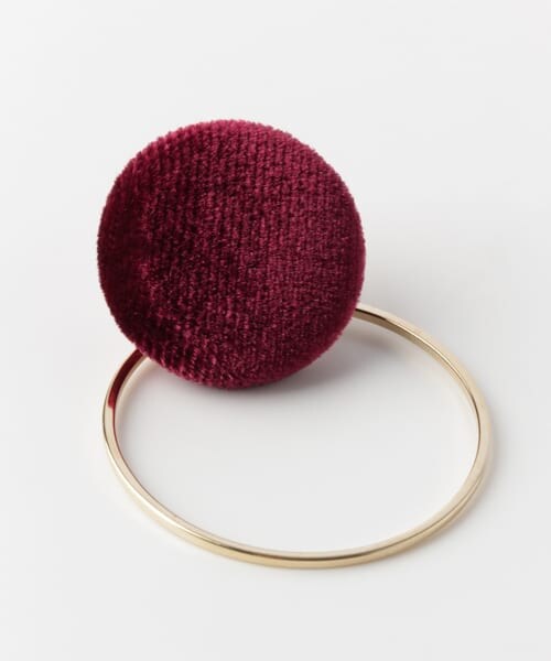 URBAN RESEARCH Sonny Label（アーバンリサーチサニーレーベル）の「ベロアサークルピアス（ピアス（両耳用）・レディース・ネイビー/ボルドー・one/One）」の8枚目の写真