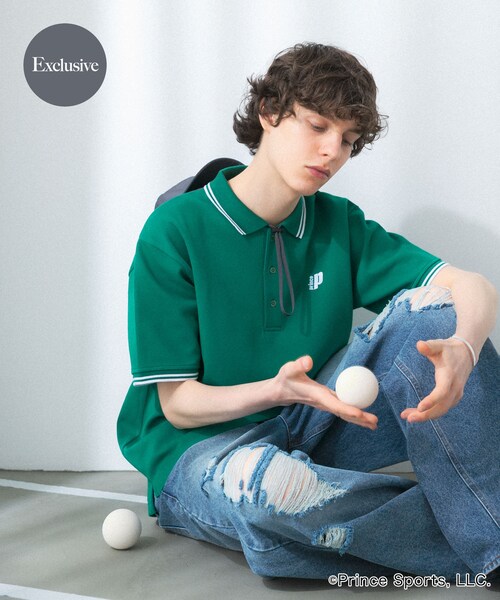 SENSE OF PLACE by URBAN RESEARCH（センスオブプレイスバイアーバンリサーチ）の「『別注』prince　ポロシャツ（ポロシャツ・メンズ・GREEN/WHITE/BLACK/NAVY・M/L）」の6枚目の写真