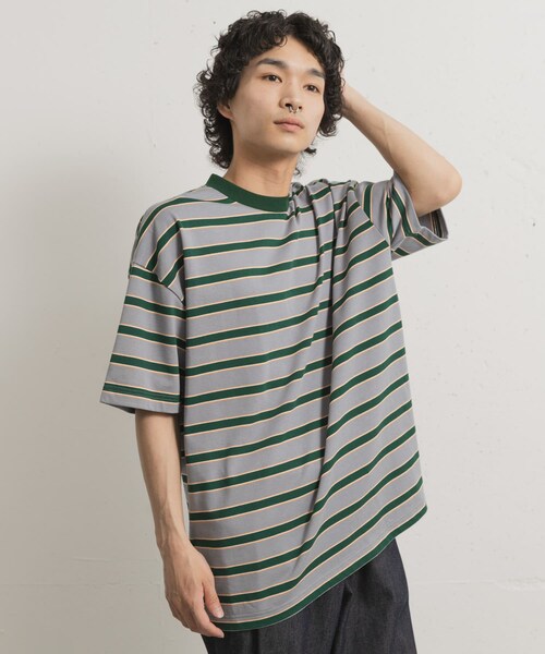 THE GOODLAND MARKET（ザグッドランドマーケット）の「KEIMEN　Strata T-shirts（Tシャツ/カットソー・メンズ・Gray/Blue/Pink・M/L/XL）」の9枚目の写真