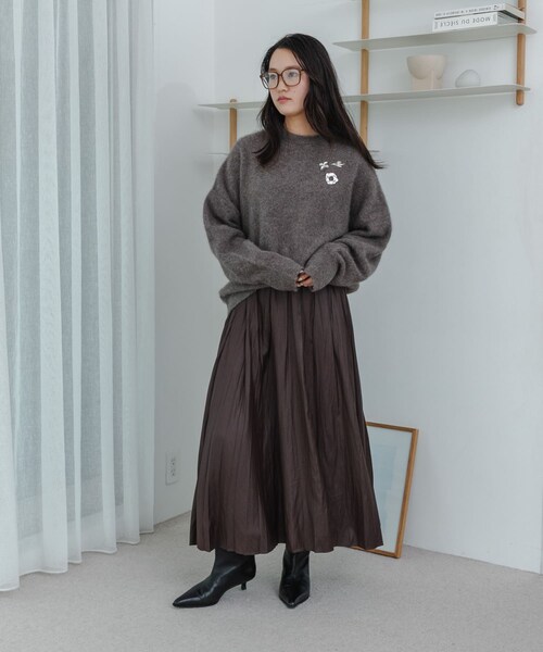 URBAN RESEARCH(アーバンリサーチ)の「FOX/CASHMEREルーズニット(ニット/セーター・レディース・L.PINK/TOP BROWN/BLACK・FREE)」の17枚目の写真