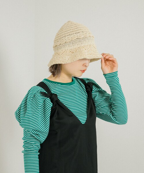 URBAN RESEARCH（アーバンリサーチ）の「malamute　washi bucket hat（ハット・レディース・BEIGE/GREEN/BLACK・FREE）」の4枚目の写真