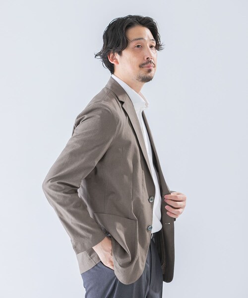 URBAN RESEARCH DOORS（アーバンリサーチドアーズ）の「LIFE STYLE TAILOR　ライトメッシュイージージャケット（テーラードジャケット・メンズ・BEIGE/NAVY・S/M/L/XL）」の15枚目の写真