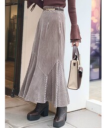 dazzlin | ストライプベロア切り替えスカート(スカート)