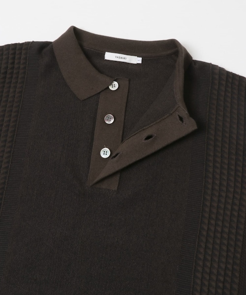 URBAN RESEARCH DOORS（アーバンリサーチドアーズ）の「YASHIKI　AOTSUYU KNIT POLO（ポロシャツ・メンズ・M.GRAY/BROWN/BLACK・1/2）」の15枚目の写真