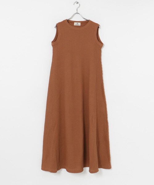 THE GOODLAND MARKET（ザグッドランドマーケット）の「SEAGREEN　BIG WAFFLE ONE PIECE（ワンピース・レディース・GREEN/BROWN/CREAM/ROYAL・1/2）」の9枚目の写真