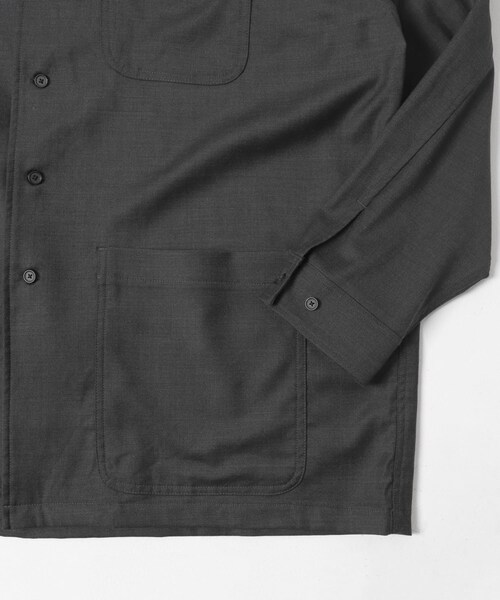 URBAN RESEARCH（アーバンリサーチ）の「THE DAY　WOOL SILK CHORE JACKET（カバーオール・メンズ・BLACK/CHARCOAL・1/2）」の14枚目の写真