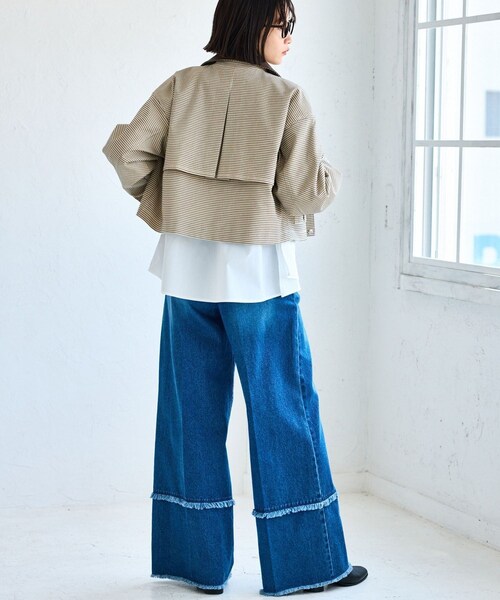 VIS（ビス）の「ショートカバーオールジャケット（カバーオール・レディース・ブラウン系/ベージュ・F）」の7枚目の写真