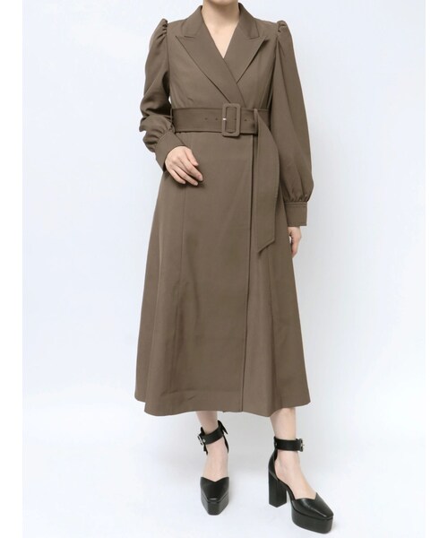 EATME（イートミー）の「ボリュームスリーブトレンチコート（トレンチコート・レディース・アイボリー/ブラック/ピンク/ブラウン/ラベンダー・F）」の9枚目の写真