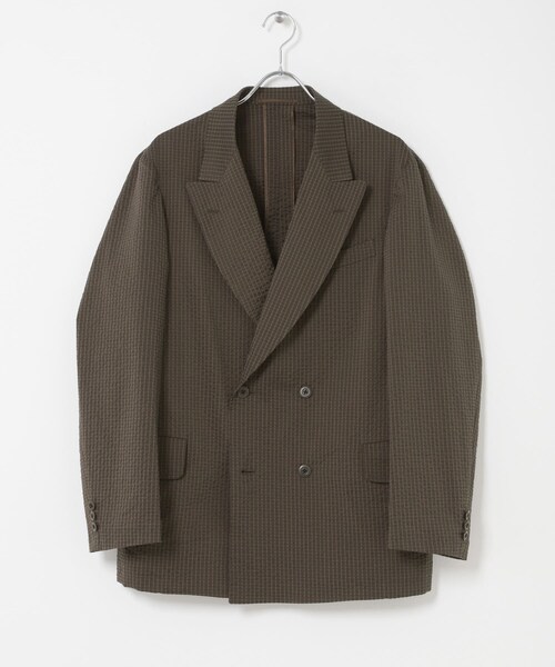 URBAN RESEARCH（アーバンリサーチ）の「『別注』NEAT×URBS　DOT'S SEERSUCKER DOUBLE（テーラードジャケット・メンズ・BLACK/BROWN・44/46/48/50）」の12枚目の写真