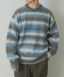 ITEMS URBANRESEARCH（アイテムズ アーバンリサーチ）の「グラデーションクルーネックルーズニット（ニット/セーター・メンズ）」