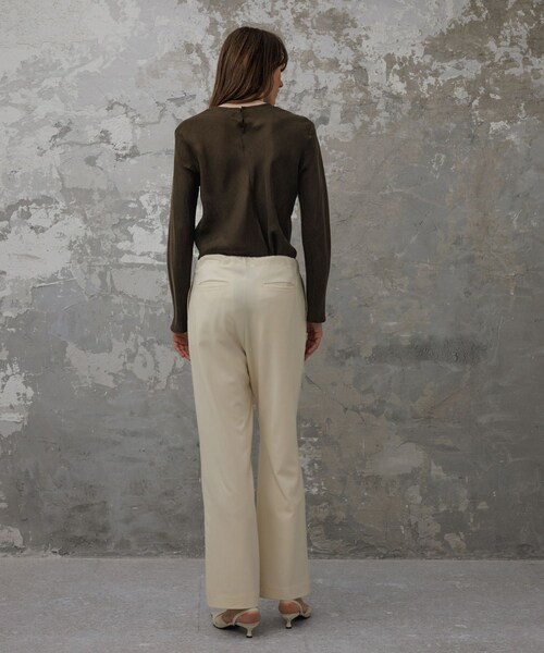 ADAM ET ROPE'（アダムエロペ）の「【EMOELLE】ソモウイージーパンツ（その他パンツ・レディース・ブラック/キナリ系・36/38）」の21枚目の写真