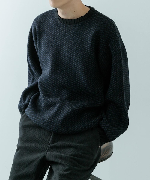 ITEMS URBANRESEARCH(アイテムズ アーバンリサーチ)の「マシンウォッシャブル バーズアイ クルーニット(ニット/セーター・メンズ・BEG/NVY/BLK・M/L)」の3枚目の写真