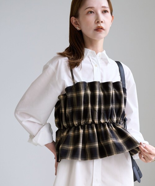 ROPE' PICNIC(ロペピクニック)の「レイヤードビスチェキャミソール(キャミソール・レディース・ブラック/ベージュ/ネイビー・F)」の15枚目の写真