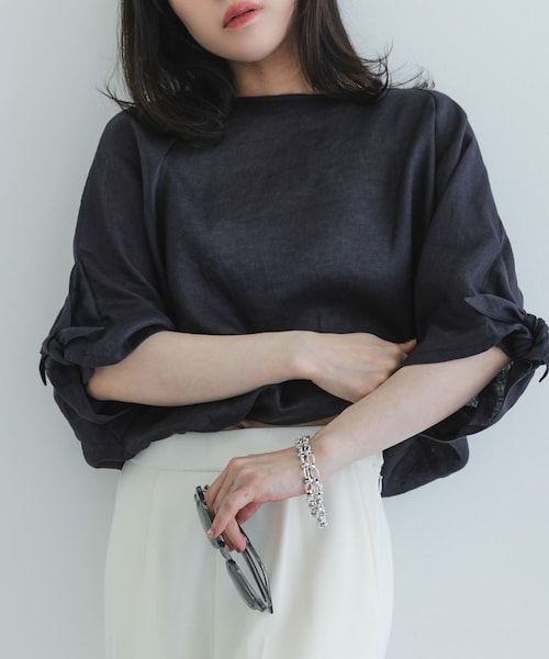 URBAN RESEARCH ROSSO（アーバンリサーチロッソ）の「リボンスリーブプルオーバー（シャツ/ブラウス・レディース・L/MINT/SHELL WT/PINK/D/NAVY・FREE）」の3枚目の写真