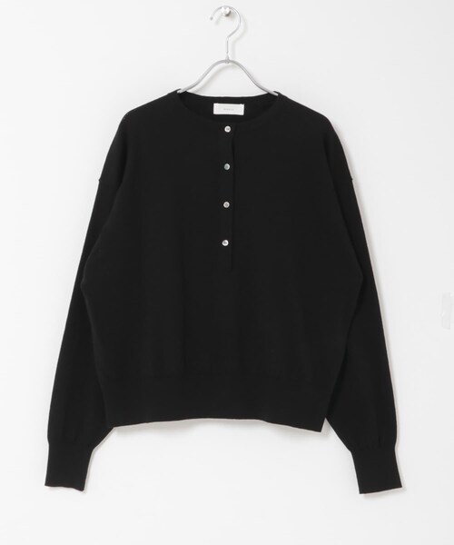 かぐれ（カグレ）の「コットンカシミヤヘンリーネックニット（ニット/セーター・レディース・YELLOW/GREEN/BLACK・Free）」の14枚目の写真