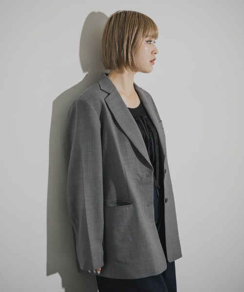 THE GOODLAND MARKET（ザグッドランドマーケット）の「cwtch　WOOL TAILOR JACKET（その他アウター・レディース・GRAY/CHARCOAL・Free）」の5枚目の写真