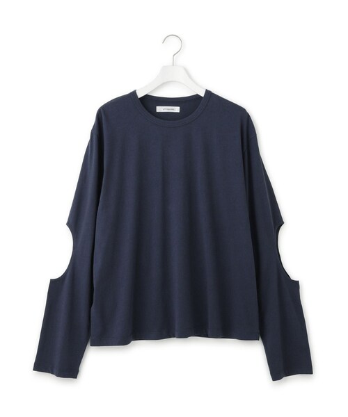 ADAM ET ROPE'(アダムエロペ)の「【Gimaguas(ギマガス)】JULIAN T-SHIRT(Tシャツ/カットソー・レディース・ホワイト/ネイビー・S)」の2枚目の写真