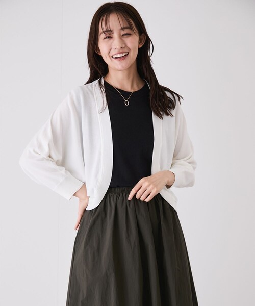 Jayro（ジャイロ）の「ドルマンボレロカーディガン（カーディガン/ボレロ・レディース・ブラック/グレー系/ホワイト系/ネイビー・M）」の20枚目の写真