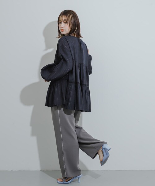 SENSE OF PLACE by URBAN RESEARCH（センスオブプレイスバイアーバンリサーチ）の「インドレースティアードチュニック（チュニック・レディース・OFF WHITE/BLUE/BLACK・one）」の21枚目の写真